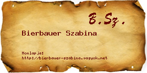 Bierbauer Szabina névjegykártya