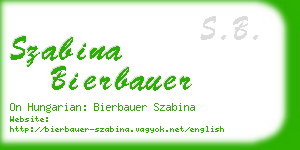 szabina bierbauer business card